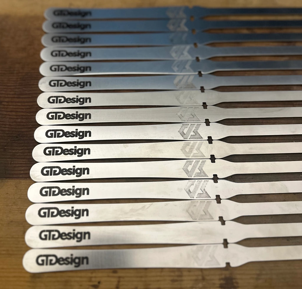 5 x Personalisierbare Spieße mit Laser-Gravur