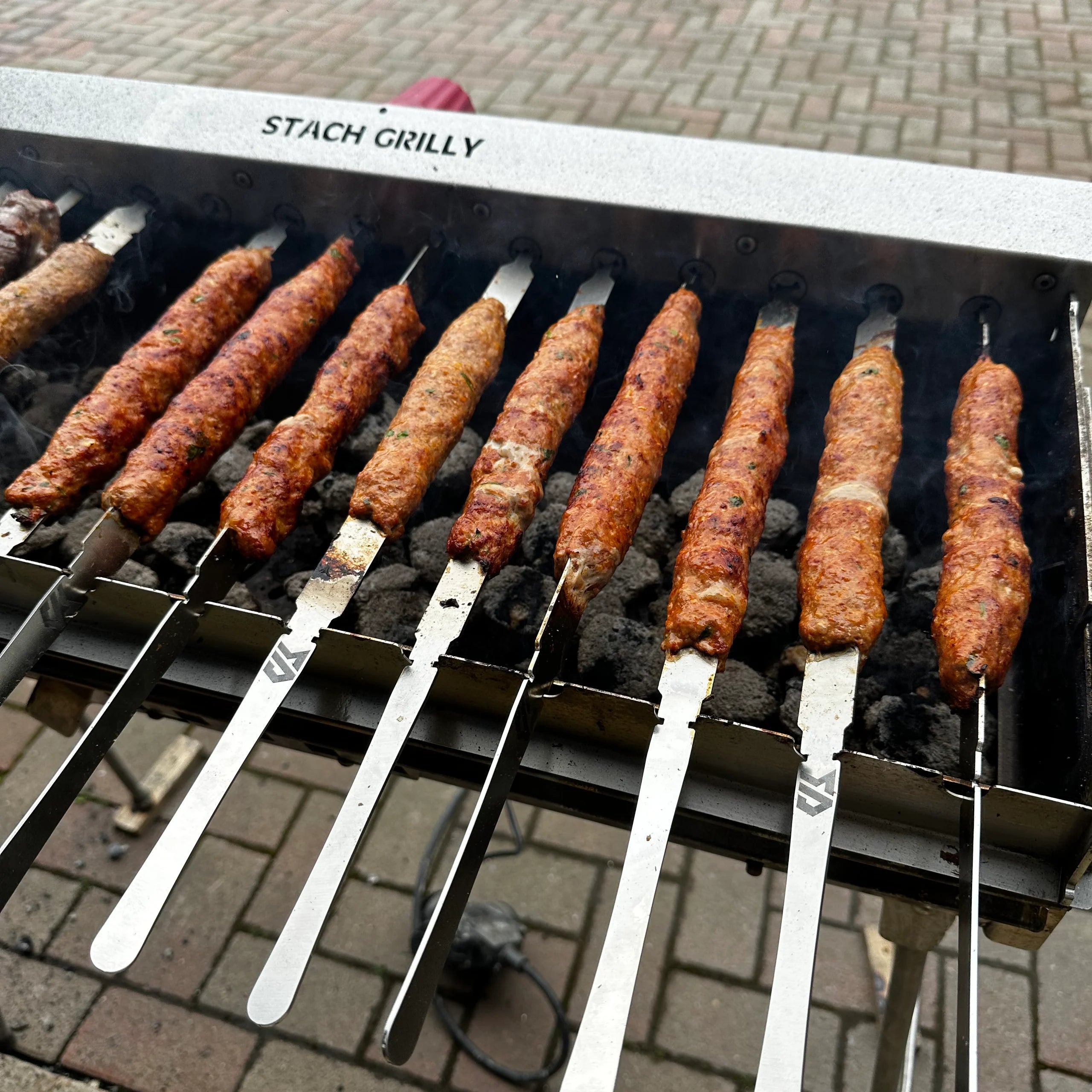 Edelstahl Spieß breit